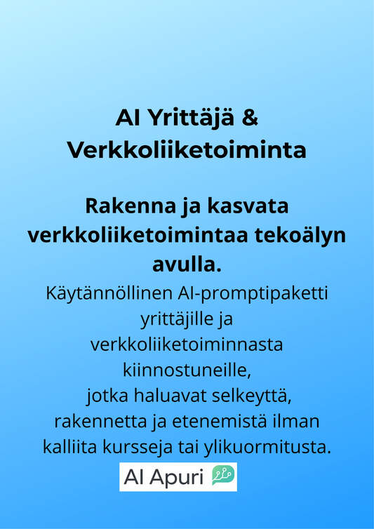 AI Yrittäjä & Verkkoliiketoiminta -bundle promptipaketti