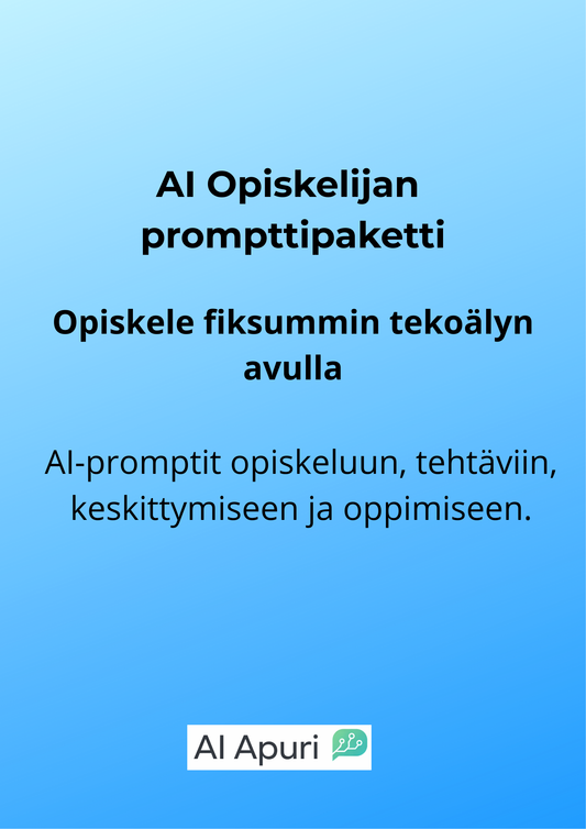 AI Opiskelijan Promptipaketti