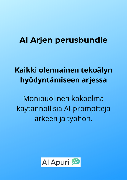 AI Arjen Perusbundle promptipaketti