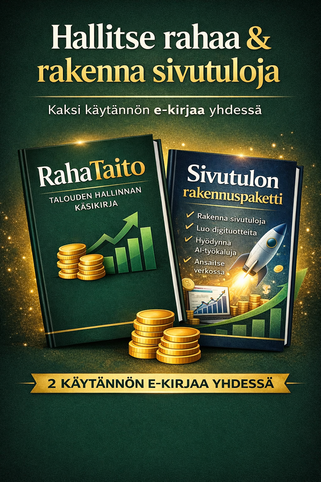 RahaTaito - Talouden hallinnan & sivutulon paketti (sisältää kaikki kaupan tuotteet)